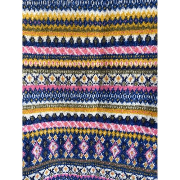 Talbots Size Medium Mock Neck Pullover Sweater Pink White Cream - Picture 9 of 9